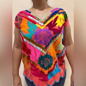 Mexican embroidered blouse